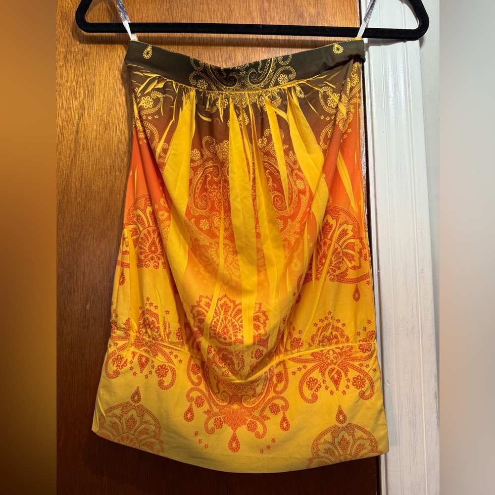 Bohemian Yellow and Orange Tube Top